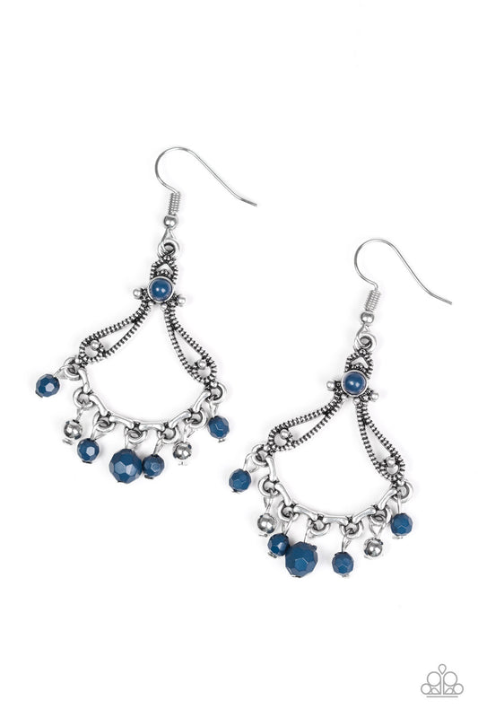 Paparazzi Dazzling Date Night - Blue Earrings