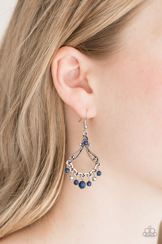 Paparazzi Dazzling Date Night - Blue Earrings