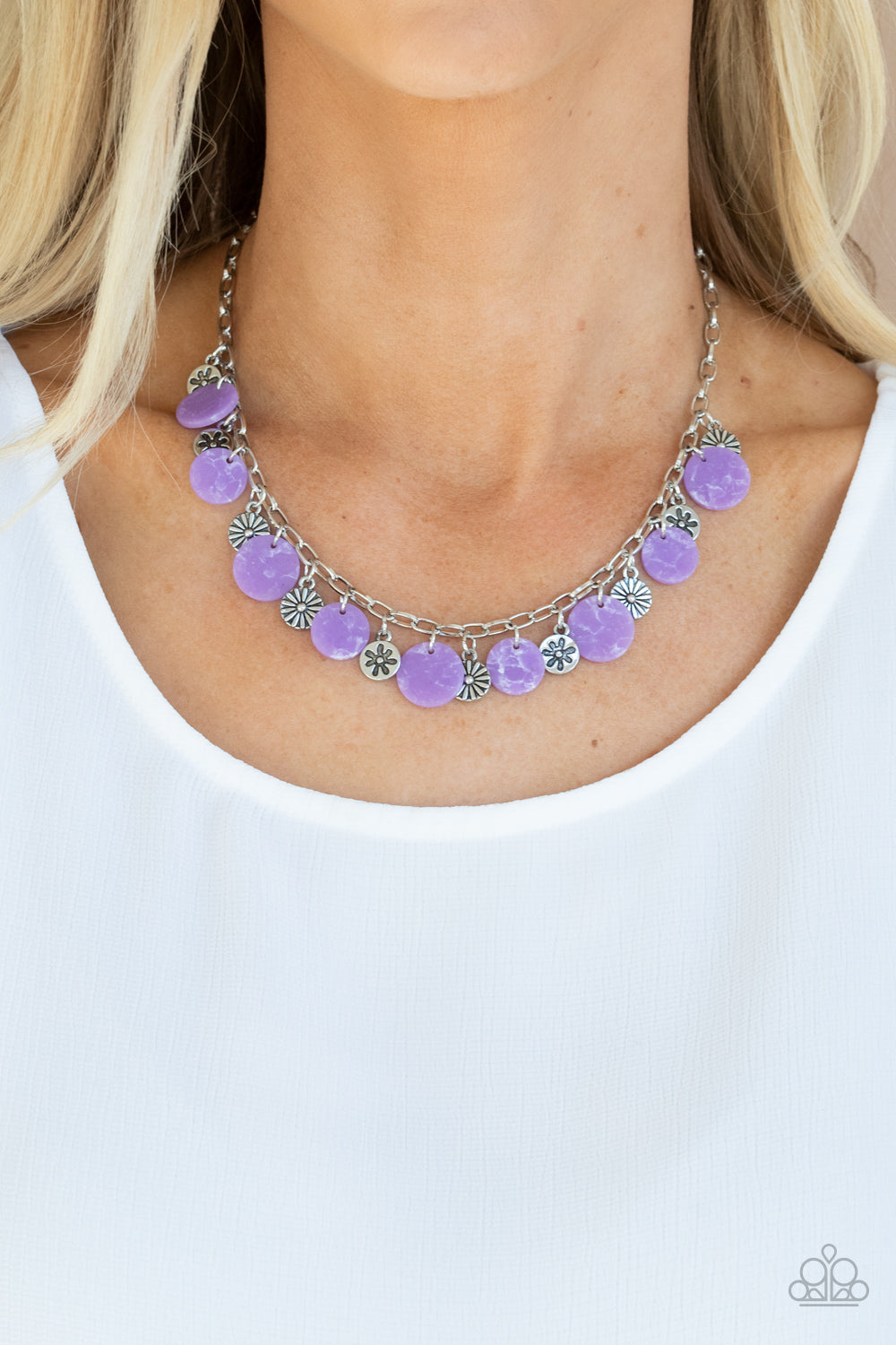 Paparazzi Flower Powered - Purple Necklace