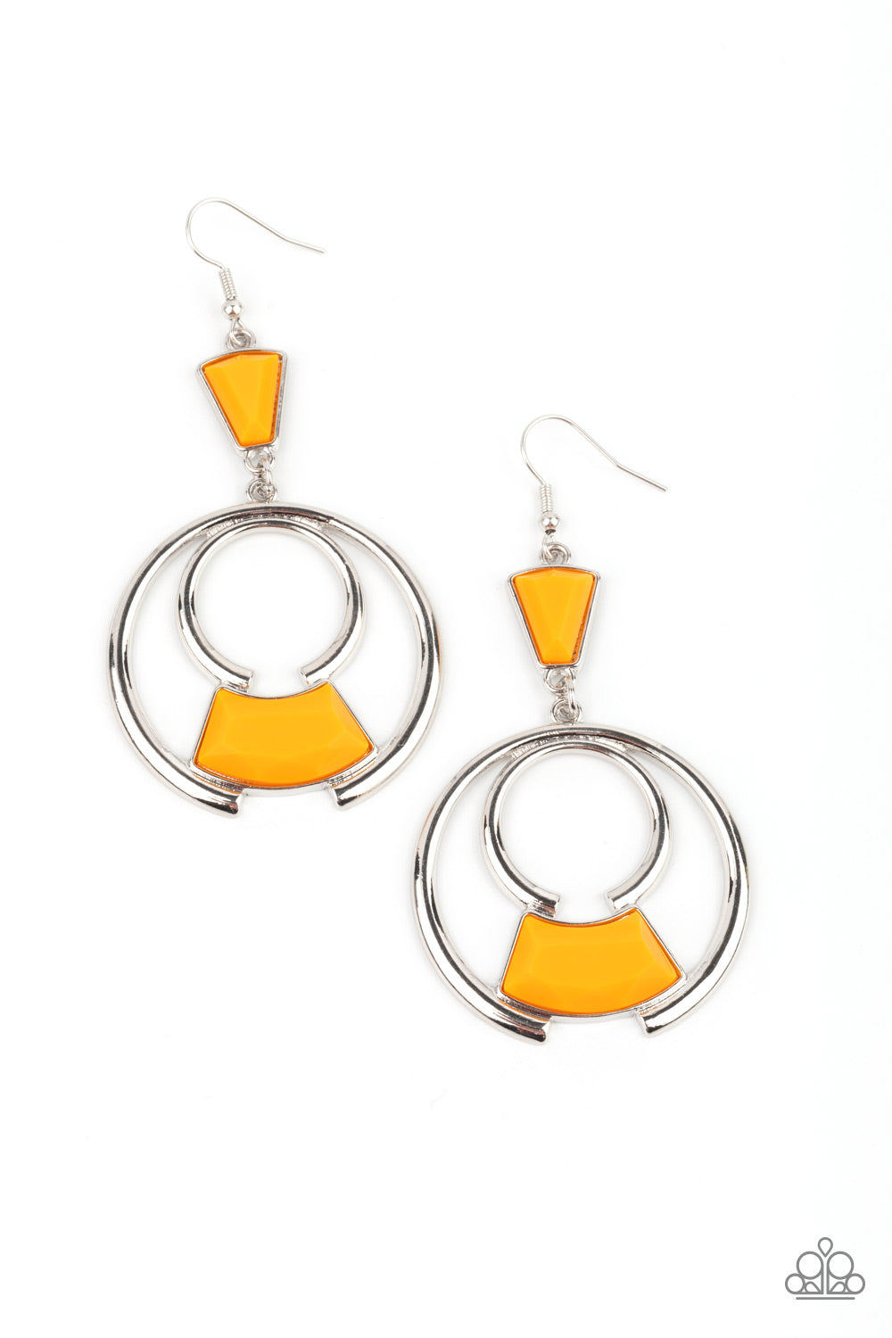 Paparazzi Deco Dancing - Orange Earrings