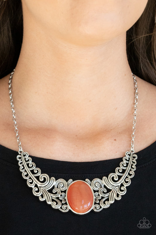 Paparazzi Celestial Eden - Orange Necklace