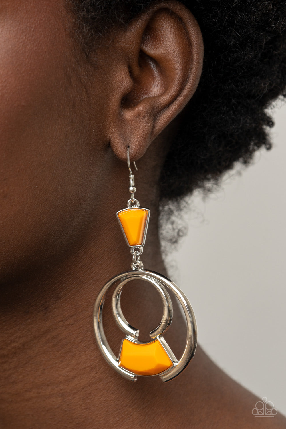 Paparazzi Deco Dancing - Orange Earrings