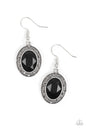 Paparazzi East Side Etiquette - Black Earrings