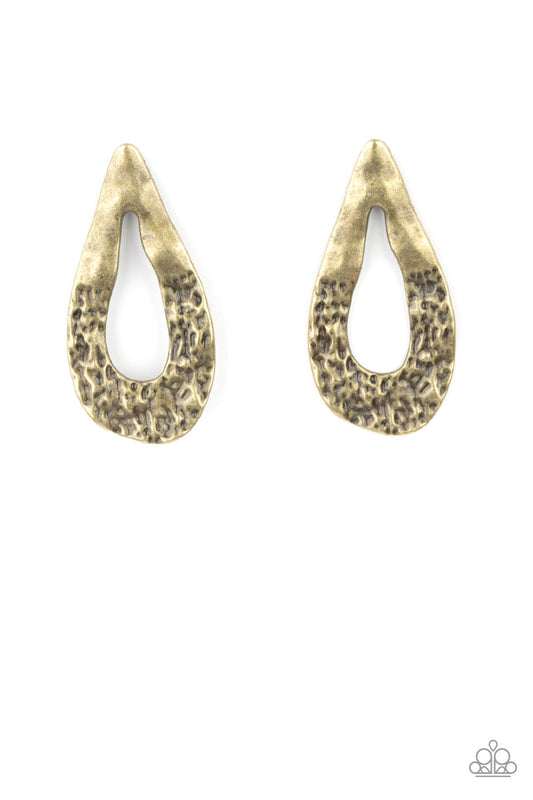 Paparazzi Industrial Antiquity - Brass Earrings