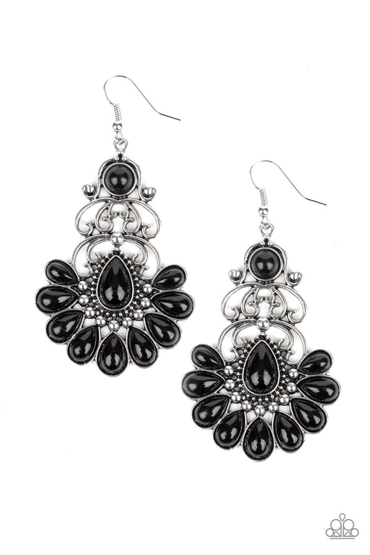 Paparazzi Paradise Parlor - Black Earrings