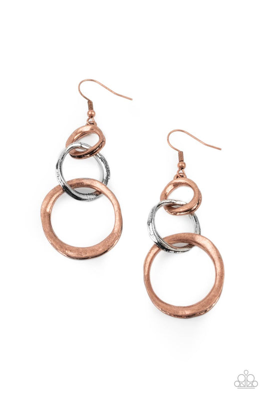 Paparazzi Harmoniously Handcrafted - Copper Earrings