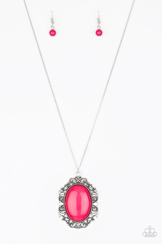 Paparazzi Vintage Vanity - Pink Necklace