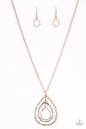 Paparazzi Going For Grit - Rose Gold Necklace