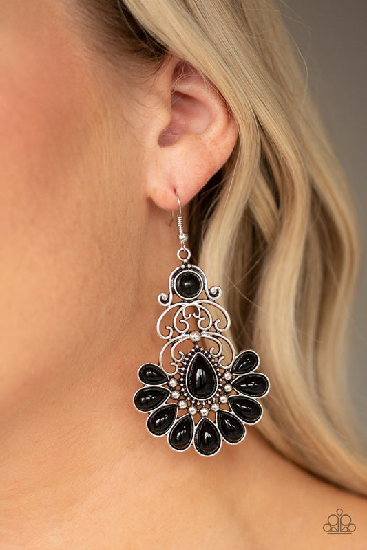 Paparazzi Paradise Parlor - Black Earrings