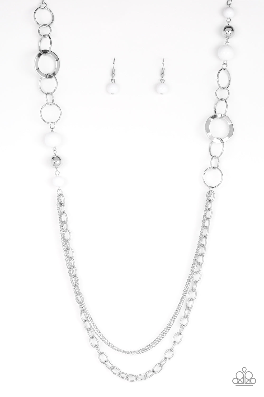 Paparazzi Modern Motley - White Necklace