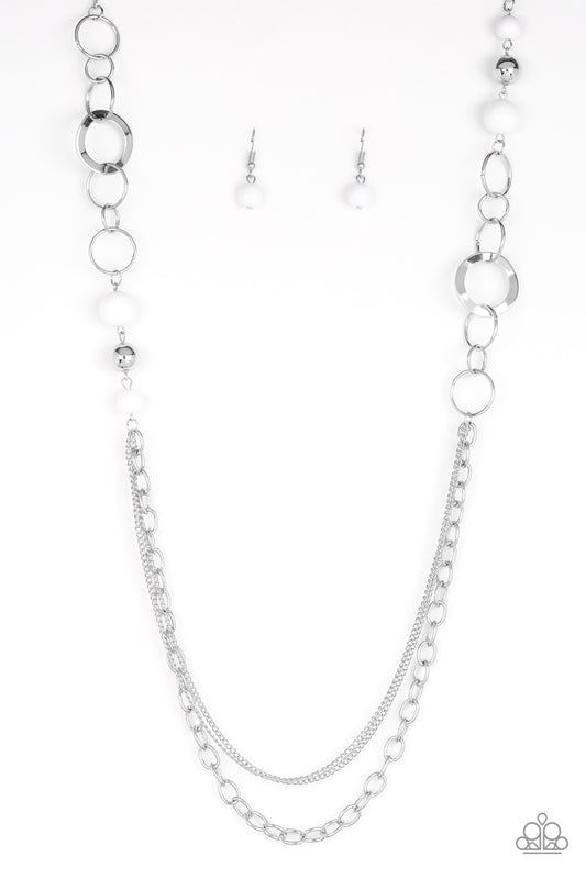 Paparazzi Modern Motley - White Necklace