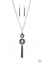 Paparazzi Timelessly Tasseled - Black Necklace