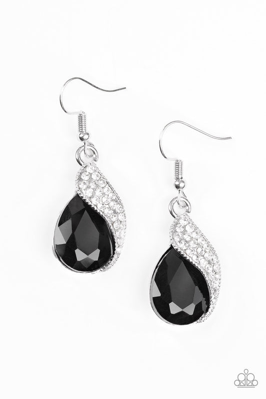 Paparazzi Easy Elegance - Black Earrings