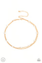 Paparazzi Daintily Dapper - Gold Choker Necklace