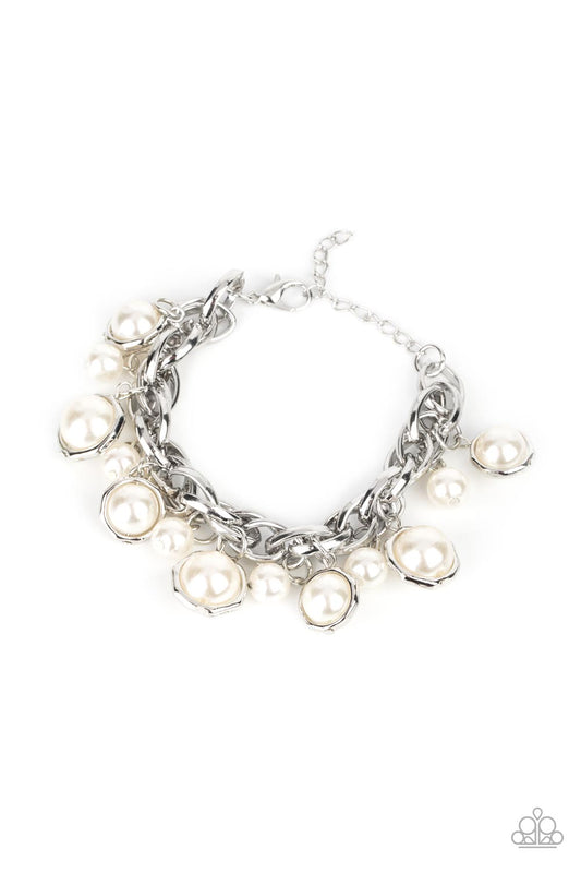 Paparazzi Orbiting Opulence - White Bracelet