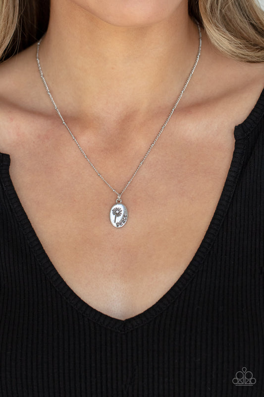 Paparazzi Be The Peace You Seek - Silver Necklace
