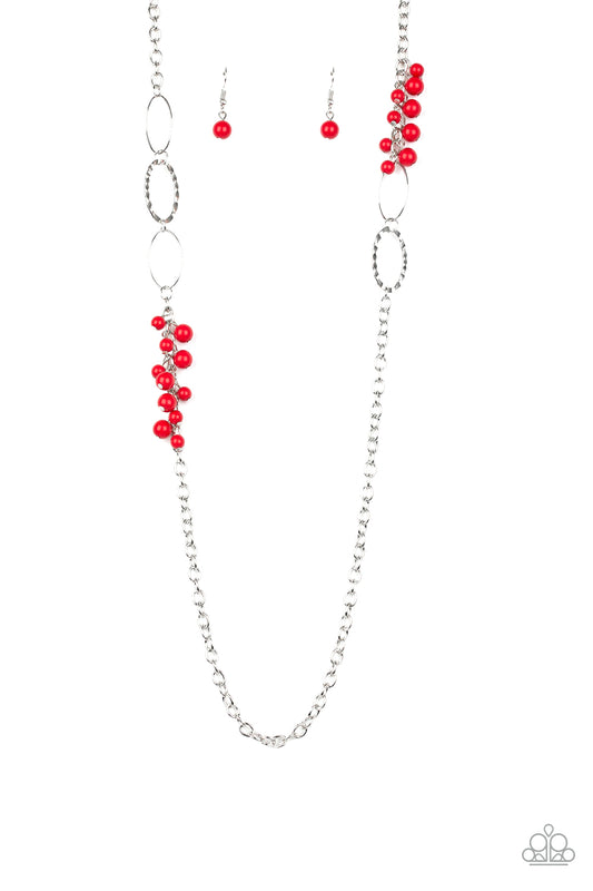 Paparazzi Flirty Foxtrot - Red Necklace
