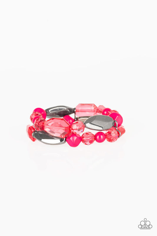 Paparazzi Rockin' Rock Candy - Pink Bracelet