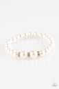 Paparazzi Radiantly Royal - Gold White Bracelet