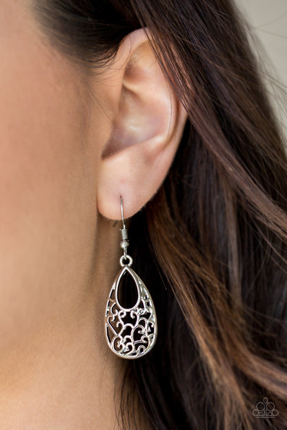 Paparazzi Always Be VINE - Silver Earrings