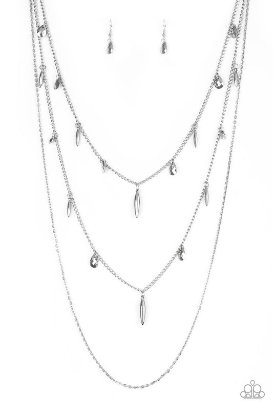 Paparazzi Bravo Bravado - Silver Necklace