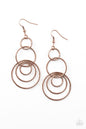 Paparazzi Chic Circles - Copper Earrings