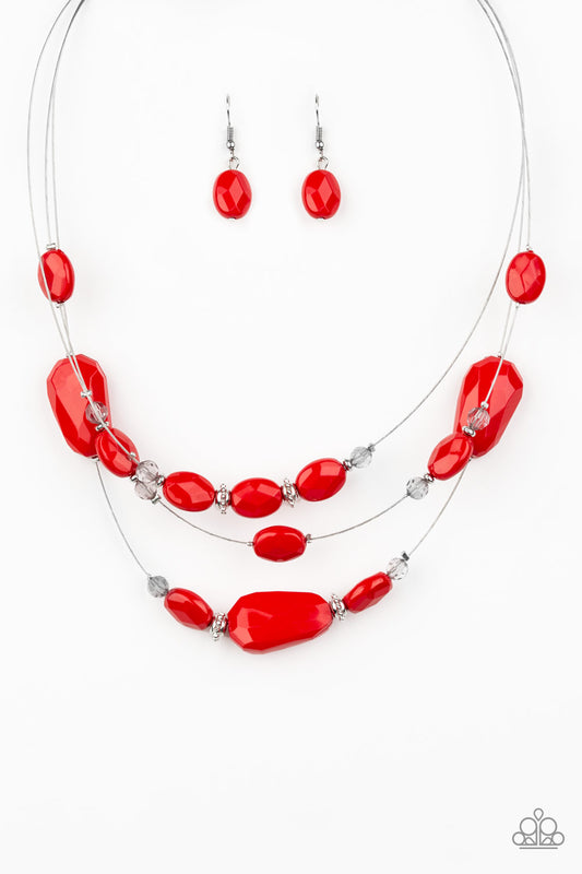 Paparazzi Radiant Reflections - Red Necklace