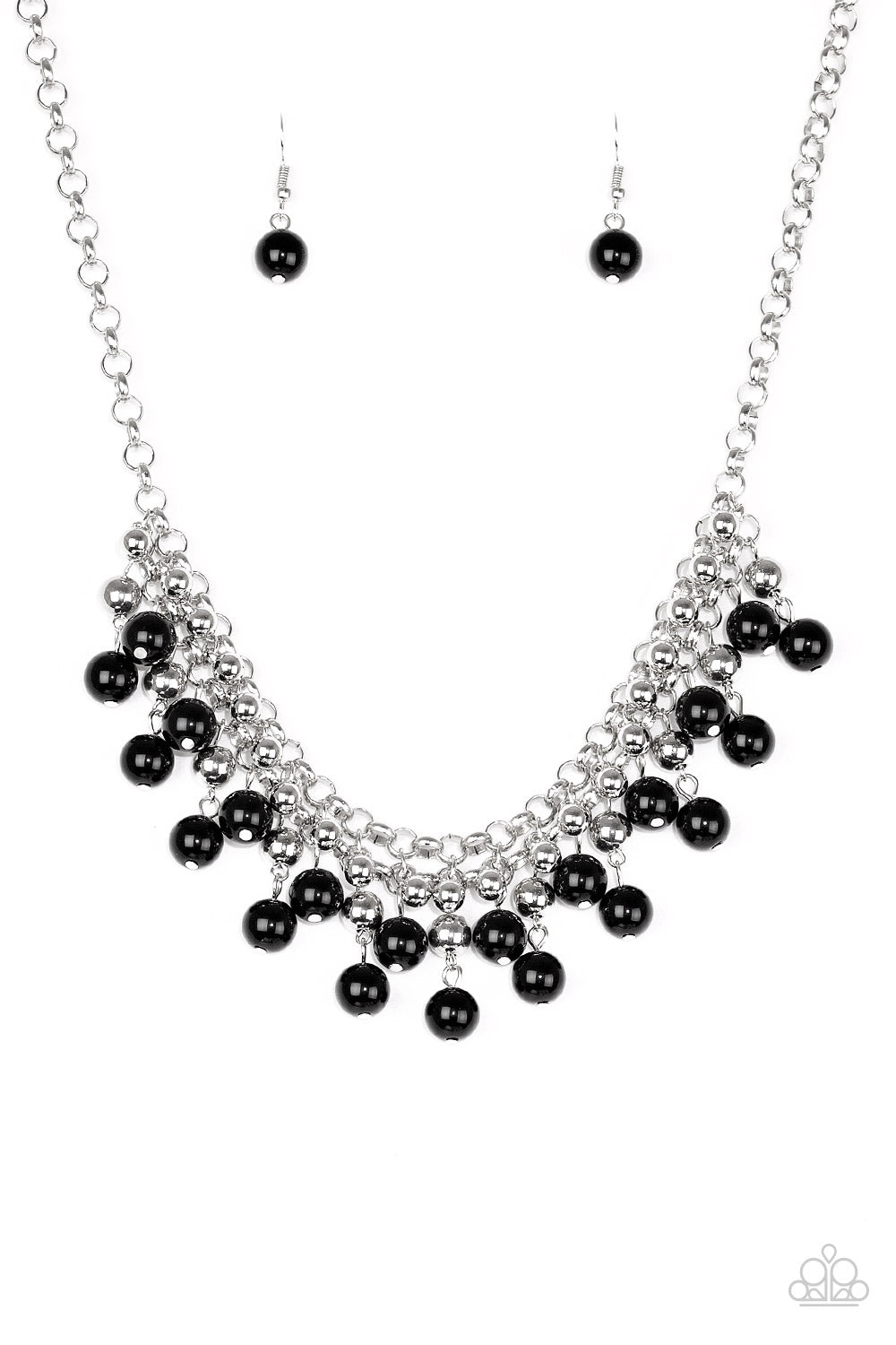 Paparazzi Necklaces - Paparazzi The Pack Leader Gold & Black Necklace | CarasShop