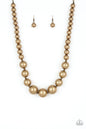 Paparazzi Living Up To Reputation - Brass Necklace
