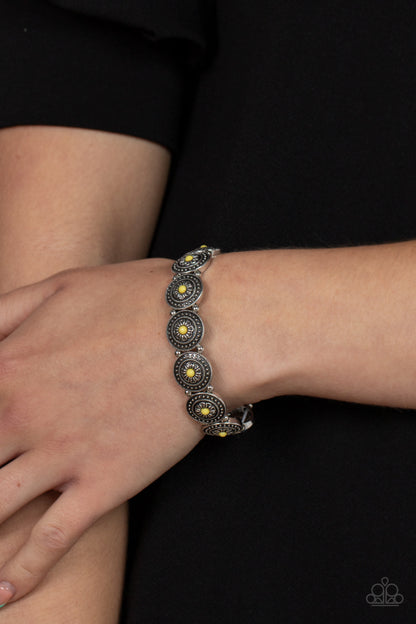Paparazzi Granada Garden Party - Yellow Bracelet