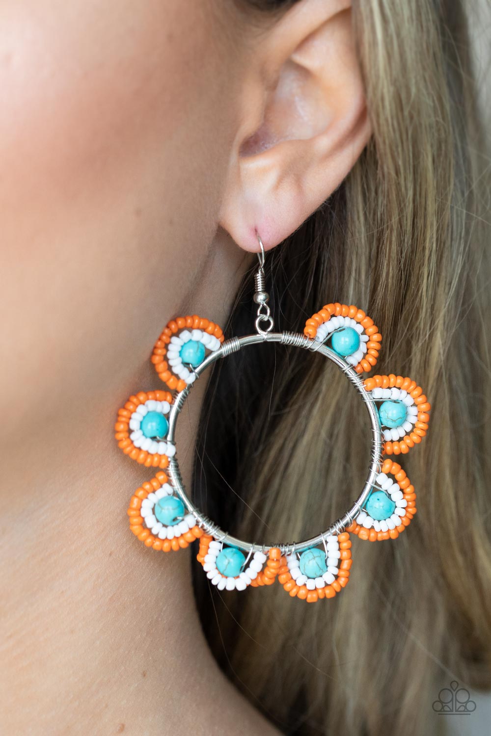 Paparazzi Groovy Gardens - Blue Multi Earrings