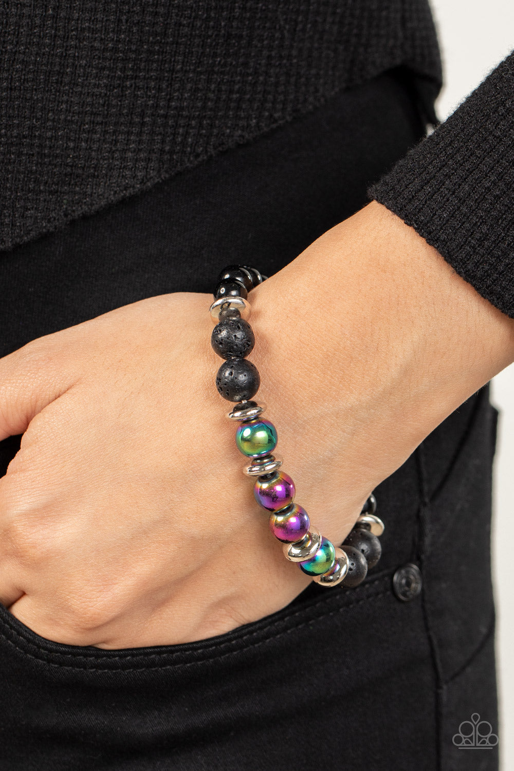 Paparazzi Mega Metamorphic - Multi Oil Spill Urban Bracelet