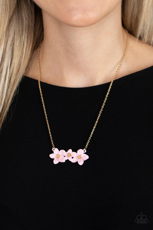 Paparazzi Petunia Picnic - Pink Necklace