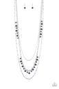 Paparazzi Pearl Pageant - Blue Necklace