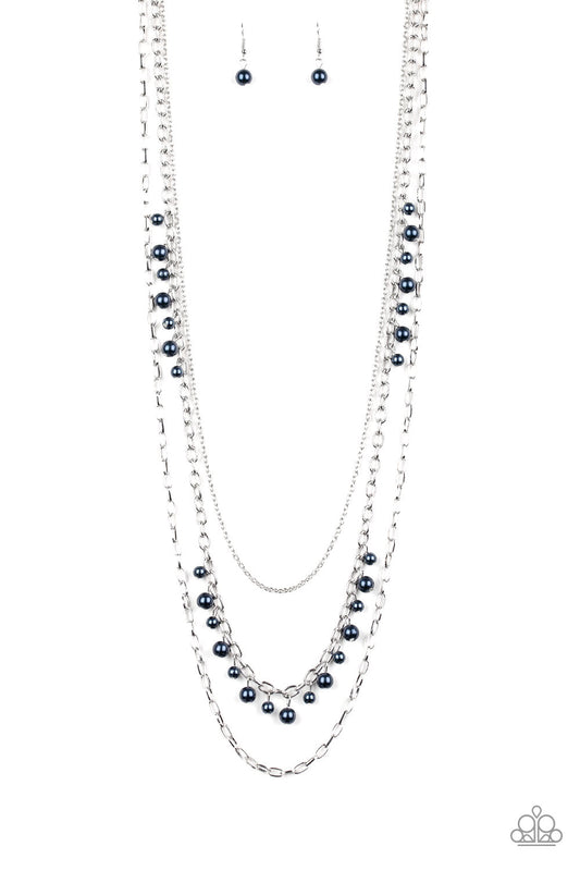 Paparazzi Pearl Pageant - Blue Necklace