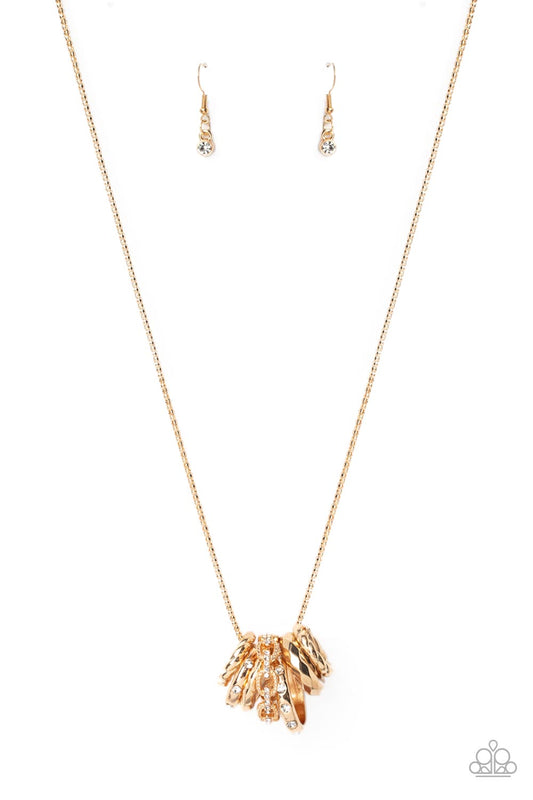 Paparazzi Audacious Attitude - Gold Necklace