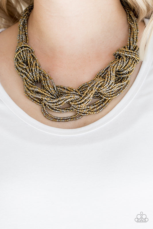 Paparazzi City Catwalk - Brass Necklace