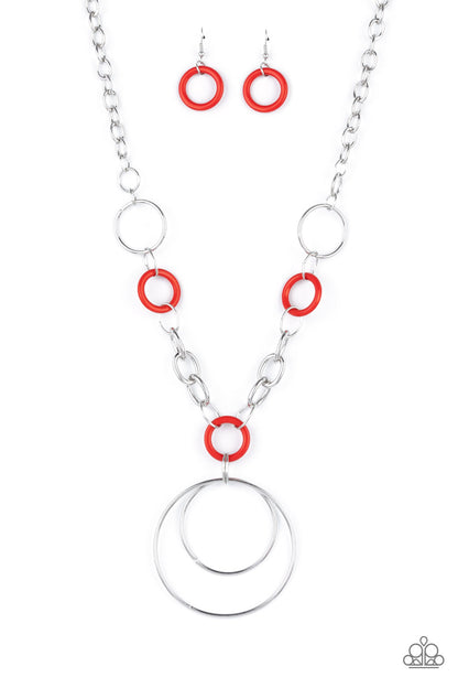 Paparazzi HOOP Du Jour - Red Necklace