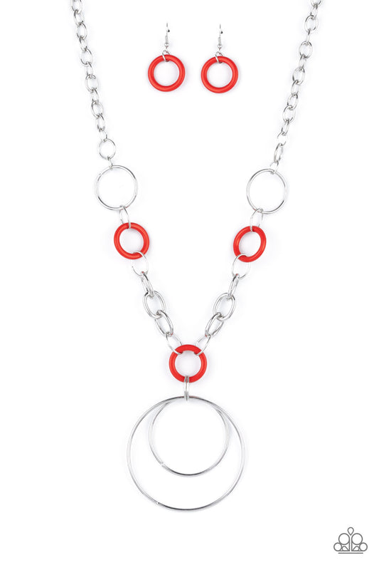 Paparazzi HOOP Du Jour - Red Necklace