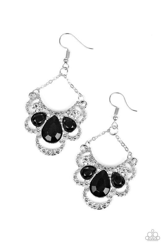 Paparazzi Caribbean Royalty - Black Earrings