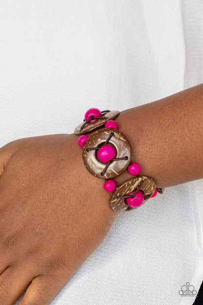 Paparazzi Island Adventure - Pink Bracelet