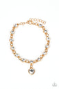 Paparazzi Truly Lovely - Gold Heart Bracelet
