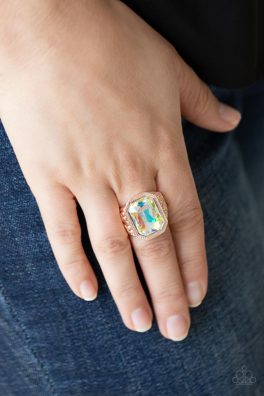 Paparazzi Galaxy Goddess - Rose Gold Iridescent Ring