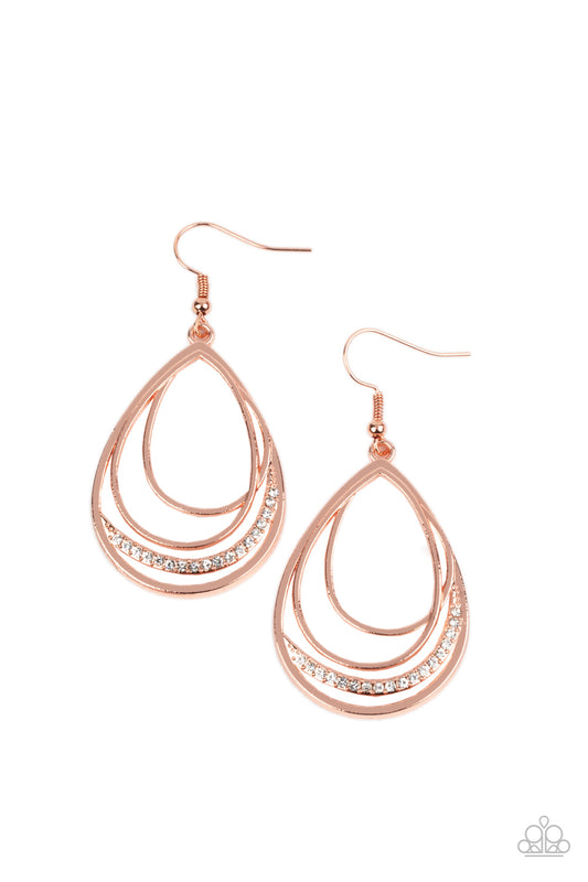 Paparazzi Outrageously Opulent - Copper Earrings