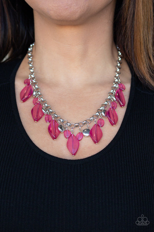 Paparazzi Malibu Ice - Pink Necklace