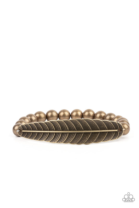 Paparazzi Featherlight Fashion - Brass Bracelet