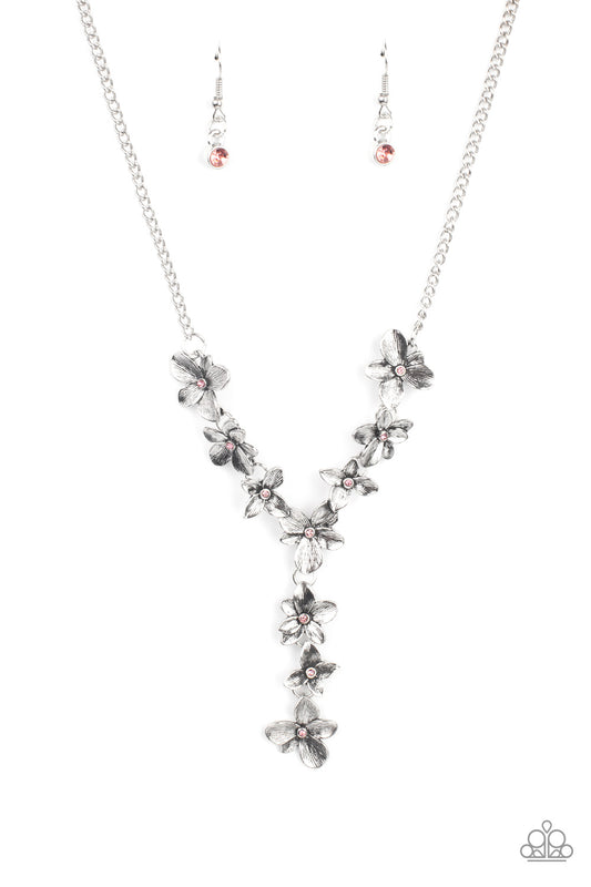 Paparazzi Fairytale Meadow - Pink Flower Necklace