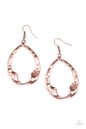 Paparazzi Twist Me Round - Copper Earrings