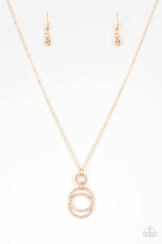 Paparazzi Timeless Trio - Gold Necklace