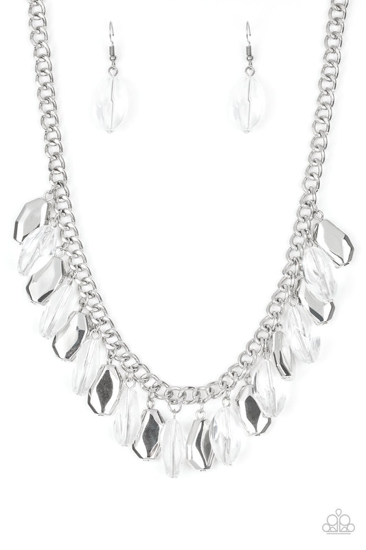 Paparazzi Fringe Fabulous - White Necklace